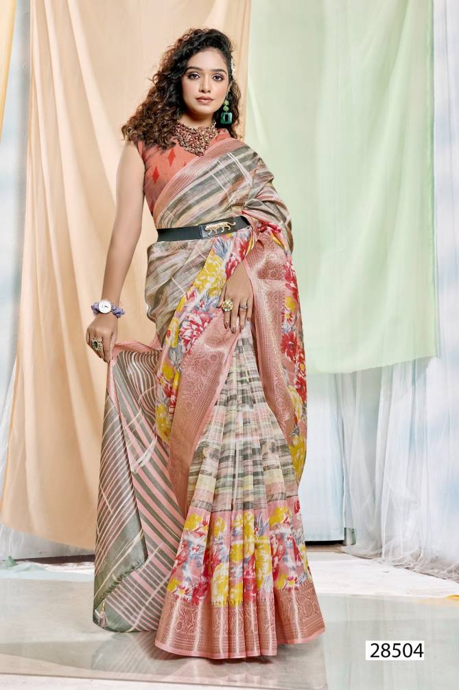 Anulata By Vallabhi Cotton Linen Printed Sarees Wholesale Shop In Surat